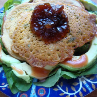 Spicy Chickpea Pancakes https://bigsislittledish.wordpress.com/2010/09/17/spicy-chick-pea-pancakes-with-green-salad/