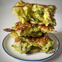 Crispy Zucchini and Creamy Leek Fritters with Herbs (gluten-free or not)